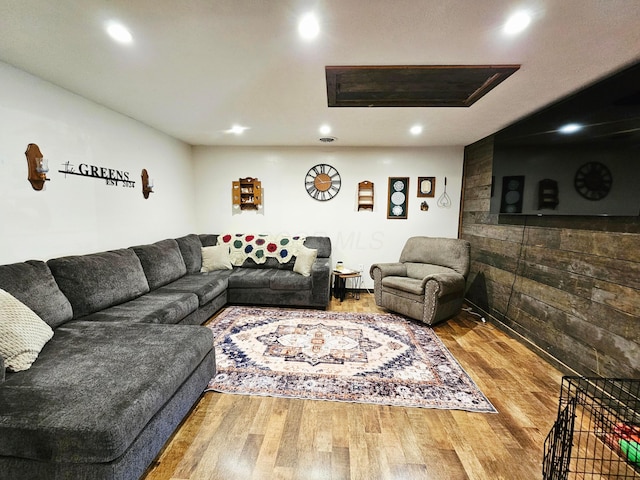 4999 Dickey Rd NE, Bloomingburg, OH 43106 - living room with wood finished floors and recessed lighting