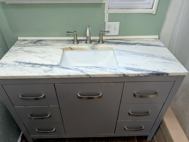8927 Columbus Rd Lot 44, Mount Vernon, OH 43050 - bathroom view of vanity and a textured wall