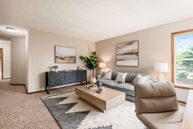 2378 Yagger Bay Dr, Hilliard, OH 43026 - living area with a textured ceiling and light carpet