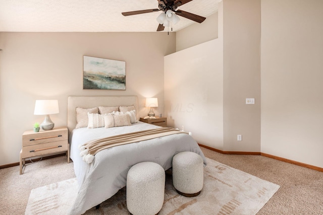 2378 Yagger Bay Dr, Hilliard, OH 43026 - bedroom with vaulted ceiling, carpet floors, and a ceiling fan