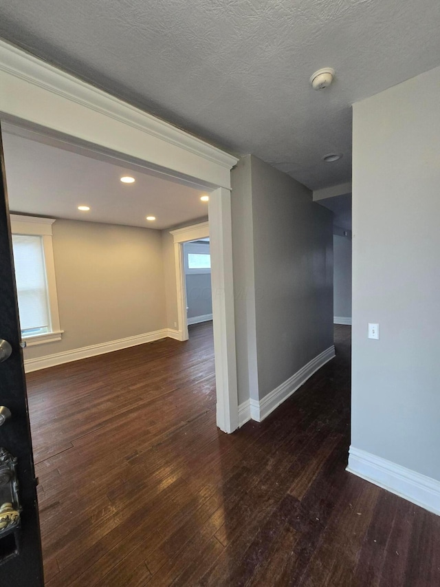 1035 Sullivant Ave, Columbus, OH 43223 - spare room with wood finished floors, a smoke detector, and recessed lighting