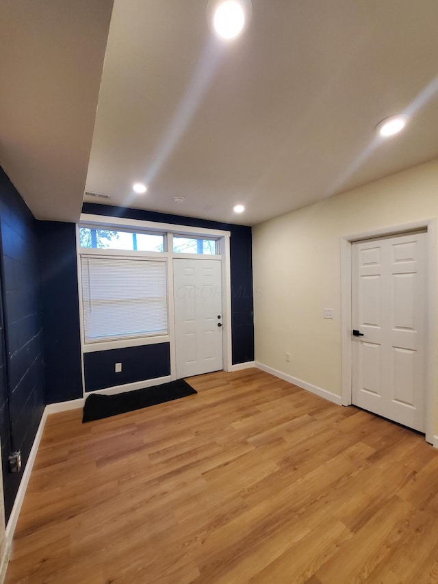 345 Dakota Ave, Columbus, OH 43223 - foyer with light wood finished floors and recessed lighting
