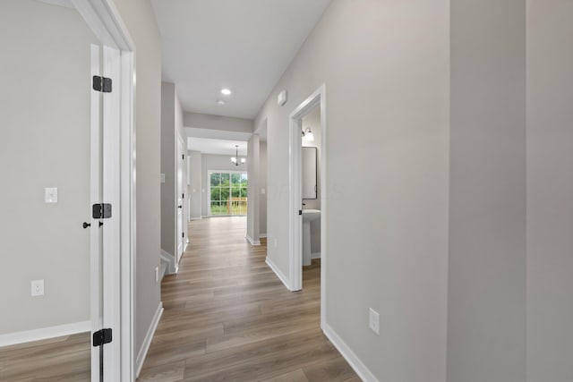 4462 Karbarda Way, Hilliard, OH 43026 - corridor featuring light wood-type flooring and recessed lighting