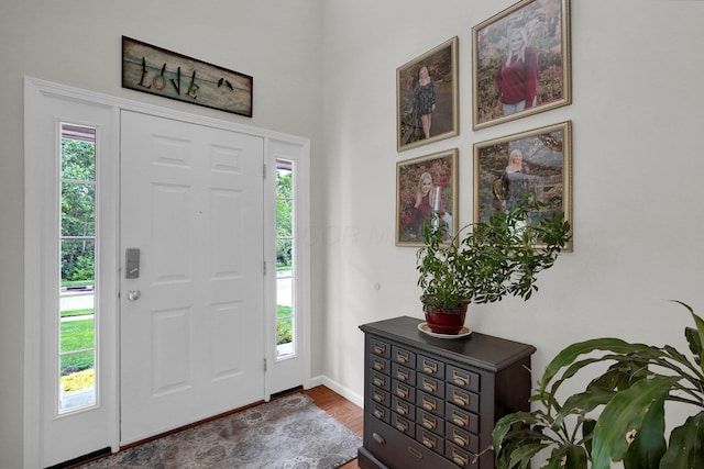 307 Timberland View Dr, Newark, OH 43055 - entrance foyer featuring dark wood-style flooring and baseboards