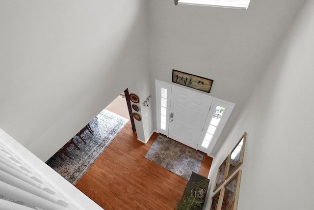 307 Timberland View Dr, Newark, OH 43055 - entrance foyer featuring a towering ceiling and wood finished floors
