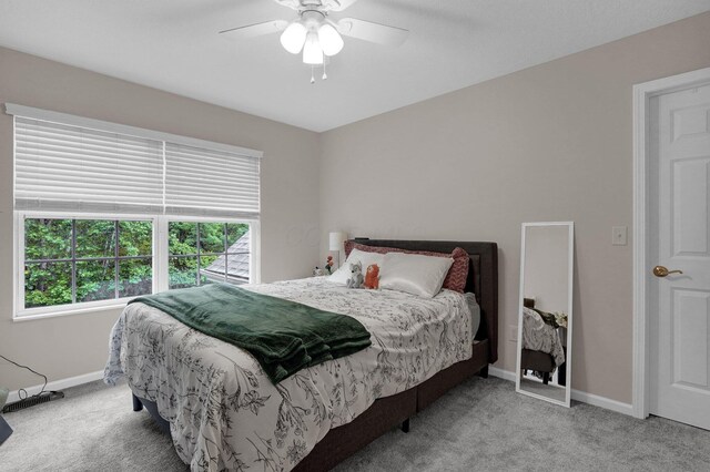 307 Timberland View Dr, Newark, OH 43055 - bedroom with carpet and a ceiling fan