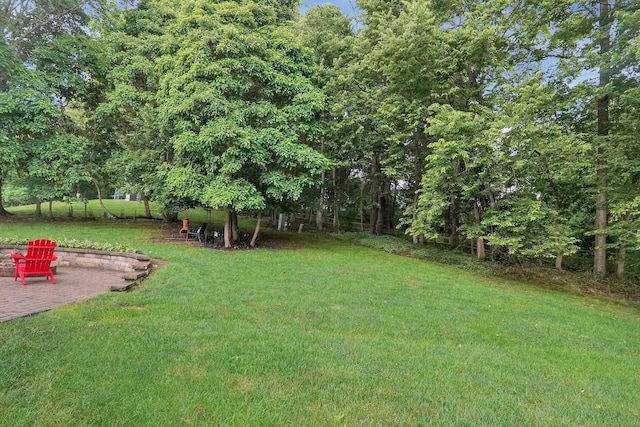 307 Timberland View Dr, Newark, OH 43055 - view of green lawn featuring a patio area