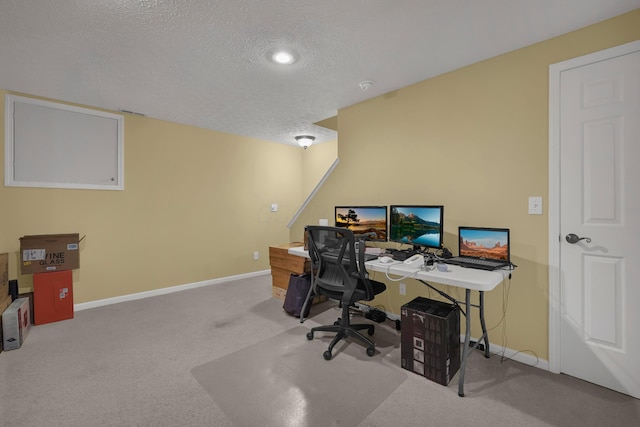 2184 Victoria Park Dr, Columbus, OH 43235 - carpeted office space featuring a textured ceiling and baseboards