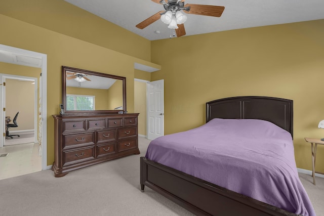 2184 Victoria Park Dr, Columbus, OH 43235 - bedroom featuring light colored carpet and a ceiling fan