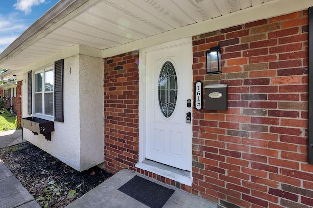 1615 Coronet Dr, Columbus, OH 43224 - view of exterior entry with brick siding