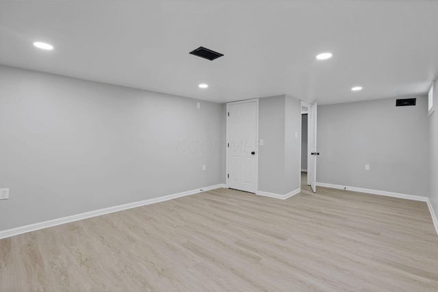 1615 Coronet Dr, Columbus, OH 43224 - finished below grade area with recessed lighting and light wood-type flooring