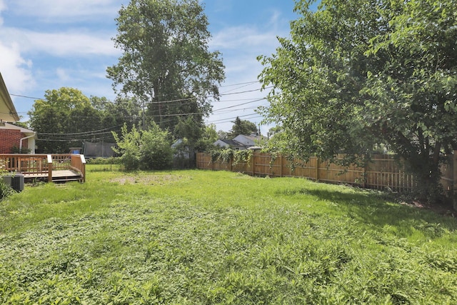 1615 Coronet Dr, Columbus, OH 43224 - fenced backyard with a deck
