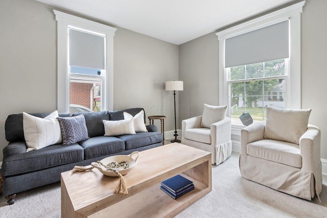 225 N Hague Ave, Columbus, OH 43204 - living room featuring carpet and baseboards