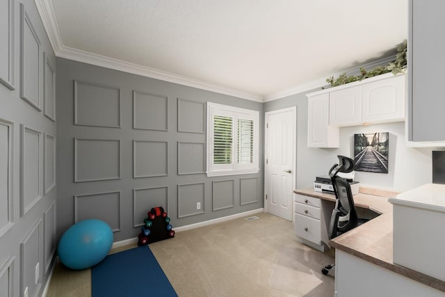 918 Dianthus Ct, Reynoldsburg, OH 43068 - office space with crown molding and light carpet