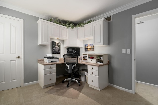 918 Dianthus Ct, Reynoldsburg, OH 43068 - home office with light colored carpet and ornamental molding