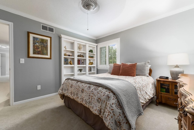 918 Dianthus Ct, Reynoldsburg, OH 43068 - bedroom with light carpet and ornamental molding