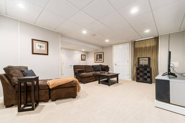 918 Dianthus Ct, Reynoldsburg, OH 43068 - living area featuring carpet and recessed lighting