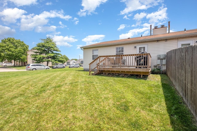 2939 Arrowsmith Dr, Reynoldsburg, OH 43068 - back of house featuring a wooden deck and a chimney