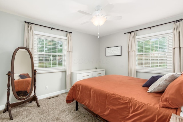 436 Darbyhurst Rd, Columbus, OH 43228 - bedroom with carpet, multiple windows, and ceiling fan