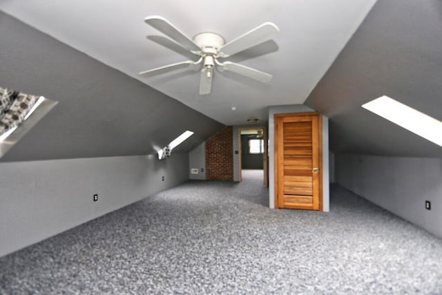 7579 Rangeline Rd, Mount Vernon, OH 43050 - bonus room with lofted ceiling, ceiling fan, and carpet floors