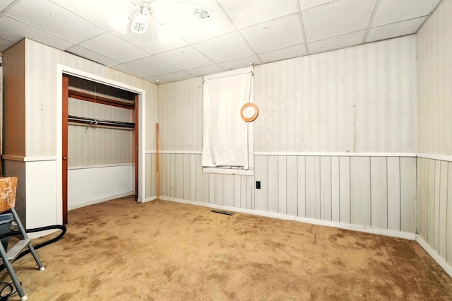 78 E St, Bellville, OH 44813 - unfurnished bedroom with a paneled ceiling, carpet, and a closet