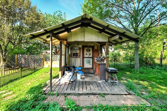 78 E St, Bellville, OH 44813 - view of outbuilding featuring a fenced backyard