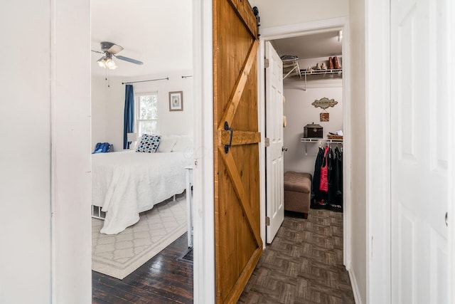 3445 Woodlawn Ave, Grove City, OH 43123 - hallway with a barn door