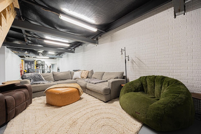 13399 Staddens Bridge Rd SE, Heath, OH 43056 - living area featuring brick wall