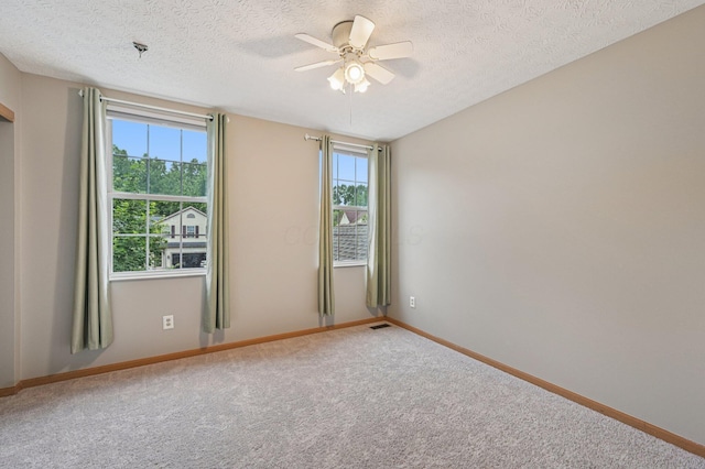 1016 Pebble Brook Dr, Columbus, OH 43240 - carpeted spare room featuring ceiling fan and a textured ceiling