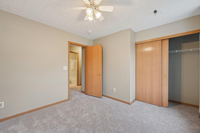 1016 Pebble Brook Dr, Columbus, OH 43240 - unfurnished bedroom with carpet, a closet, a textured ceiling, and ceiling fan
