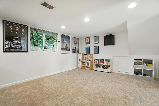 2820 Halstead Rd, Columbus, OH 43221 - rec room with carpet and recessed lighting
