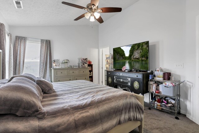 3857 Winding Twig Dr, Canal Winchester, OH 43110 - carpeted bedroom featuring lofted ceiling and a ceiling fan