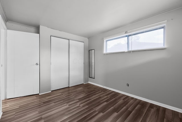 3505 Roswell Dr, Columbus, OH 43227 - unfurnished bedroom with wood finished floors and a closet