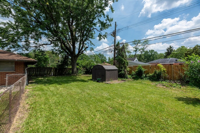 3505 Roswell Dr, Columbus, OH 43227 - fenced backyard with a storage unit