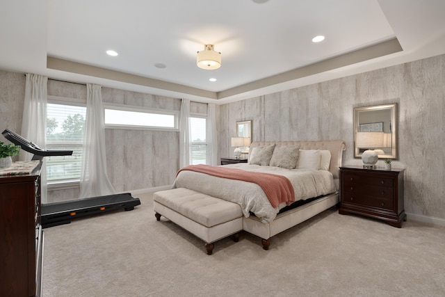 6196 Streamside Dr, Galena, OH 43021 - bedroom with light carpet, multiple windows, and recessed lighting