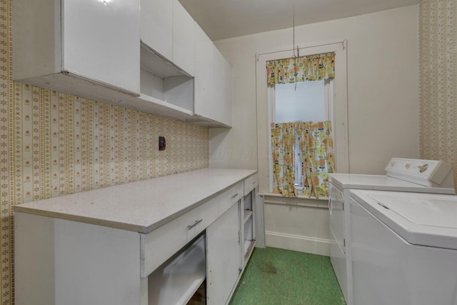 6135 Westfall Rd SW, Lancaster, OH 43130 - laundry room with washer and dryer and cabinet space