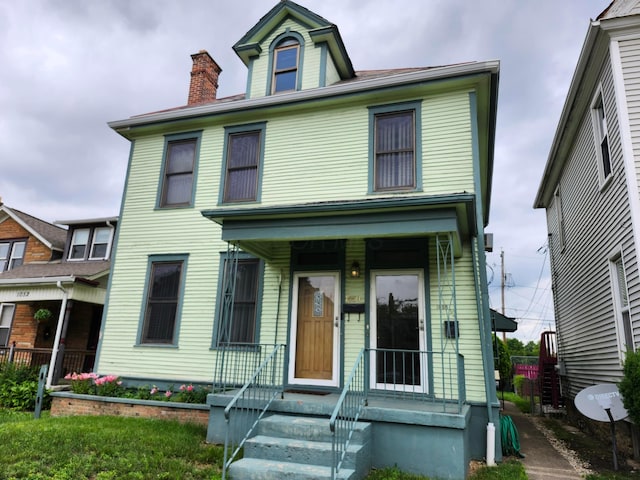1058 Fair Ave, Columbus, OH 43205 - american foursquare style home featuring a chimney