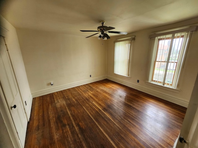 1058 Fair Ave, Columbus, OH 43205 - unfurnished room featuring dark wood-type flooring and ceiling fan