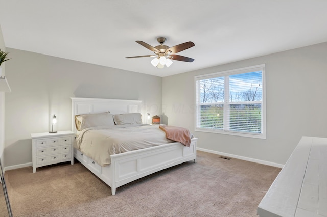 3987 Mad River Rd, Grove City, OH 43123 - bedroom with light carpet and ceiling fan