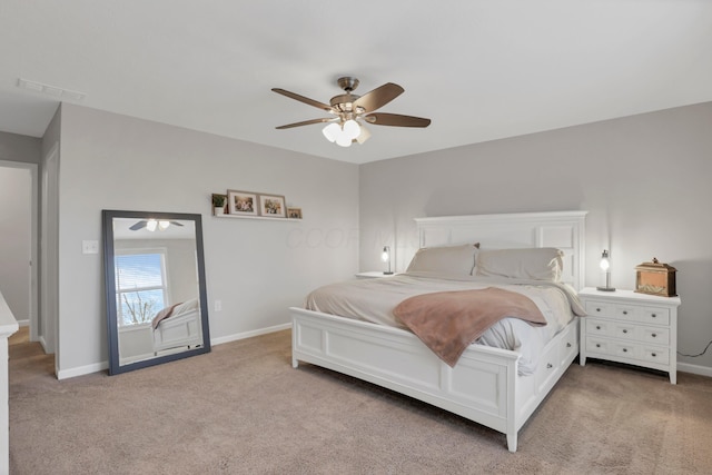 3987 Mad River Rd, Grove City, OH 43123 - bedroom with light carpet and ceiling fan