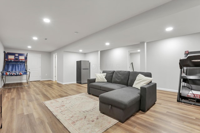 3987 Mad River Rd, Grove City, OH 43123 - living area with light wood-style floors and recessed lighting