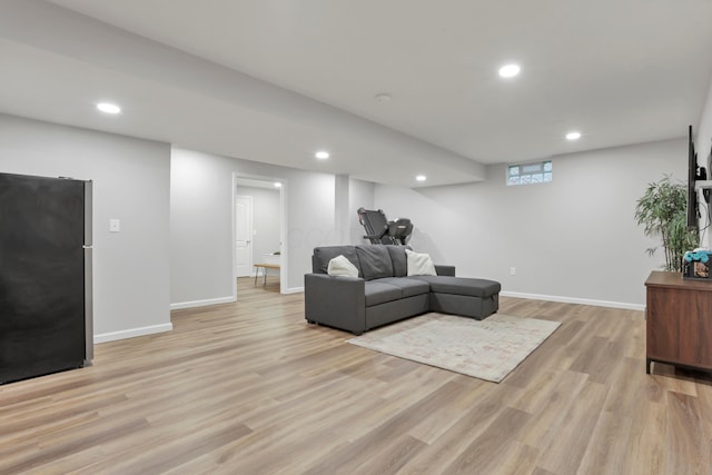 3987 Mad River Rd, Grove City, OH 43123 - living area with light wood-style flooring and recessed lighting