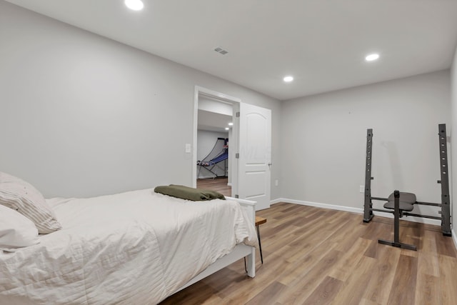 3987 Mad River Rd, Grove City, OH 43123 - bedroom featuring recessed lighting and light wood-style flooring