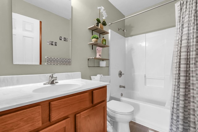 2110 Pickerington Rd, Carroll, OH 43112 - bathroom with vanity and shower / bath combination with curtain