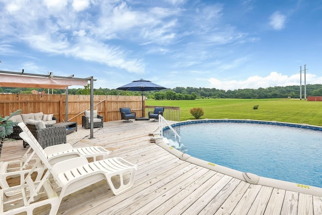 2110 Pickerington Rd, Carroll, OH 43112 - swimming pool featuring a deck and outdoor lounge area