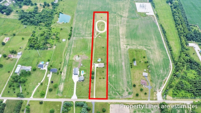 2110 Pickerington Rd, Carroll, OH 43112 - aerial overview of property's location with property boundaries highlighted and rural landscape