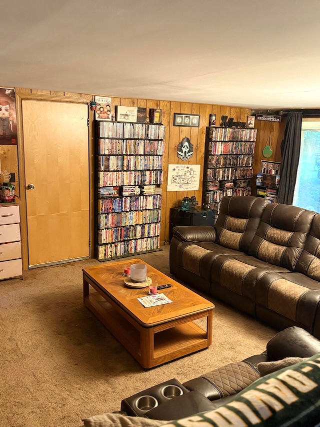407 Marion St Unit 403, Mcguffey, OH 45859 - carpeted living room with wooden walls