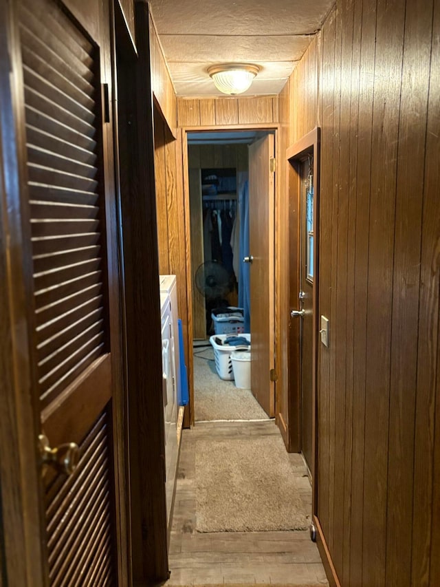 407 Marion St Unit 403, Mcguffey, OH 45859 - corridor featuring wood walls and wood finished floors