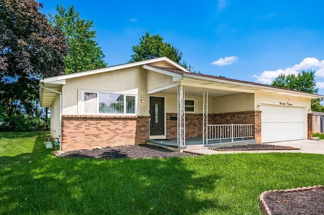 1914 Walden Dr, Columbus, OH 43229 - single story home featuring brick siding, a porch, a front lawn, an attached garage, and concrete driveway