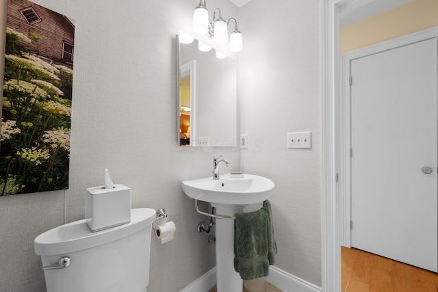 579 Buckeye Ln, Mount Gilead, OH 43338 - bathroom featuring toilet and wood finished floors
